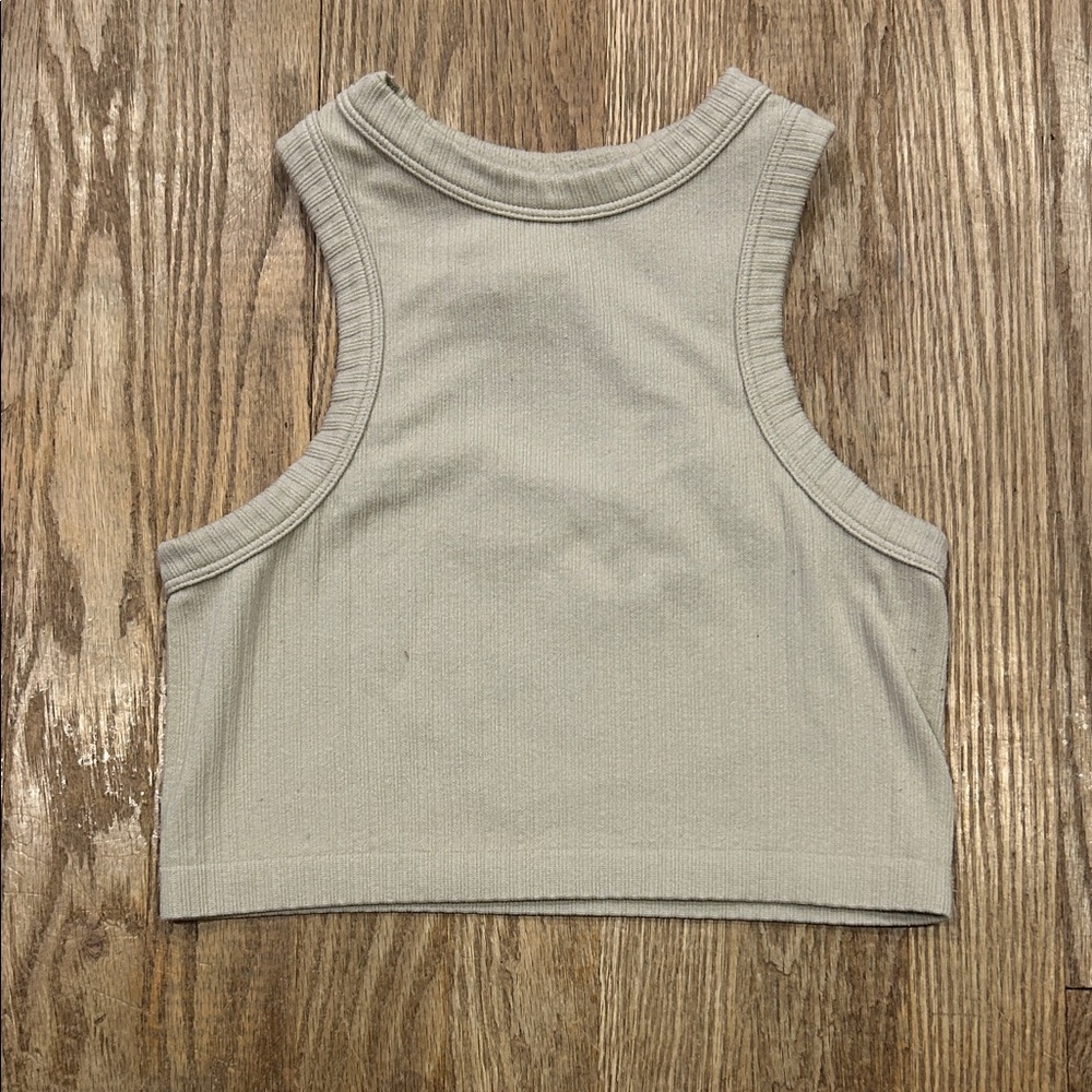 Forever 21 Light Gray Ribbed Tank Top